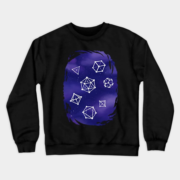 Polyhedral Constellations Crewneck Sweatshirt by Mertalou